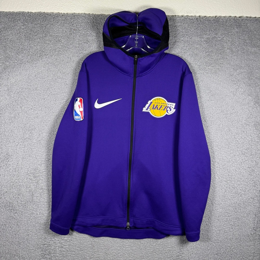 Nike Los Angeles Lakers NBA Therma Flex Showtime Hoodie Purple 899848-504 Mens L